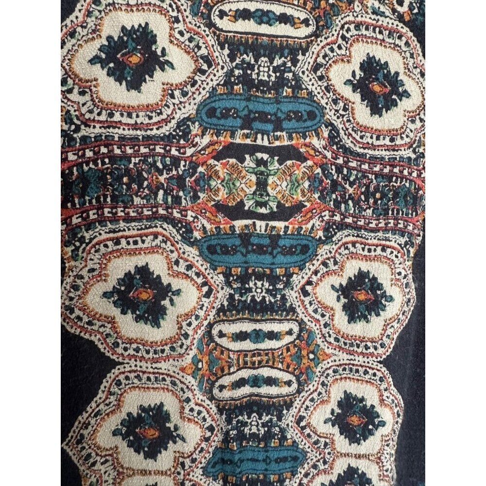 Free People Black Paisley-Print Long Sleeve Mini Dress - Picture 4 of 9